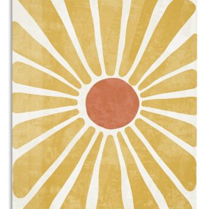 Golden Boho Sunburst – Premium Metal Wall Art