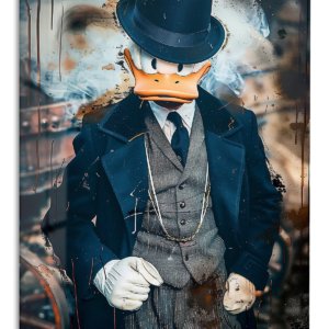 Dapper Duck Detective – Premium Metal Wall Art