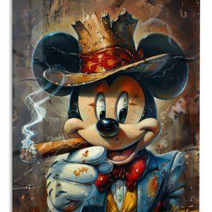 Crowned Mouse King – Premium Metal Wall Art