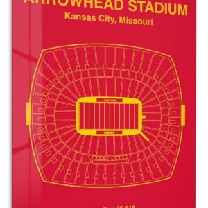 Arrowhead Stadium Seating Map – Premium Metal Wall Art
