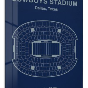 Cowboys Stadium Seating Map – Premium Metal Wall Art