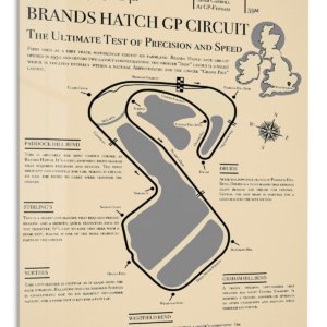 Brands Hatch Grand Prix Circuit Guide – Premium Metal Wall Art