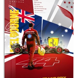 Australian Grand Prix Racing Champion Collage – Premium Metal Wall Art