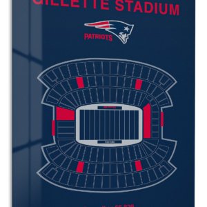 Gillette Stadium Patriots Seating Chart – Premium Metal Wall Art