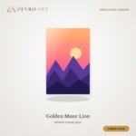 Golden Mane Lion metal wall art, coming soon