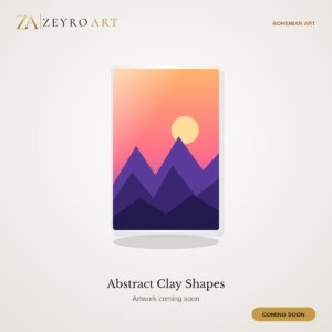 Abstract Clay Shapes metal wall art, coming soon