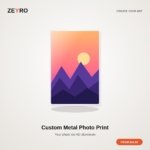 ZEYRO custom metal photo print