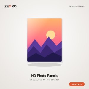 ZEYRO sublimation HD photo panels, pack of 10