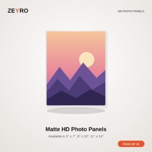 ZEYRO Sublimation HD Photo Panels Matte - Pack of 10