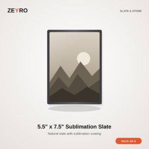 Pearl Coating Sublimation Small Rectangular Slate 5.5" x 7.5" - Pack of 6