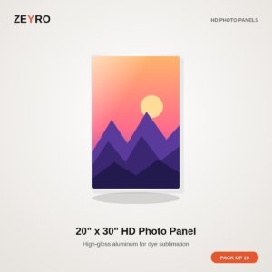 ZEYRO Sublimation HD Photo Panels - 20" x 30" - Pack of 10