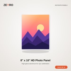 ZEYRO Sublimation HD Photo Panels - 8" x 10" - Pack of 10