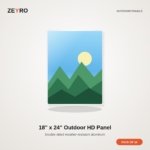ZEYRO Sublimation Outdoor Double Sided HD Photo Panel 18" x 24" - Pack of 10