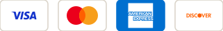 Accepted payment methods: Visa, Mastercard, American Express, Discover